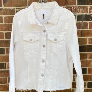 Risen Jean Jacket Distressed White size 1XL